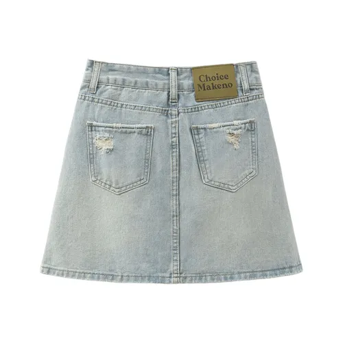 Cypress House Denim Short Skirts Women's Light Blue