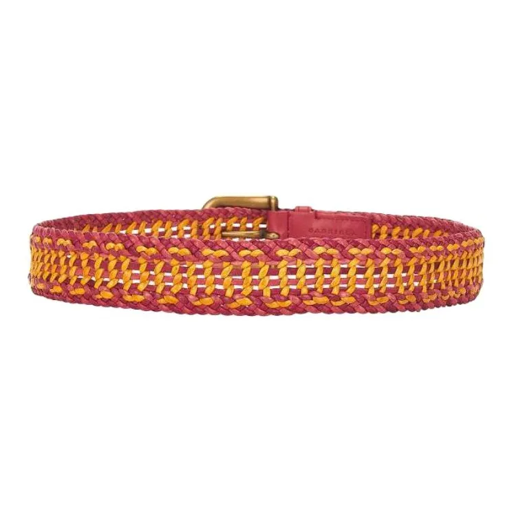 GABRIELA HEARST Raffia Belt Women's Red Width 4cm-1