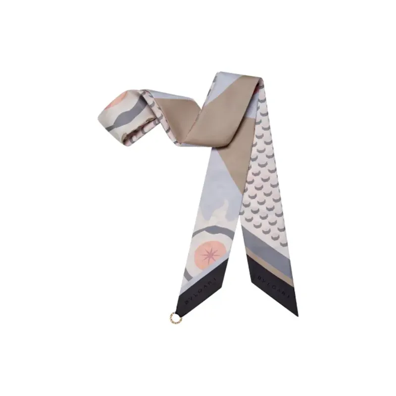 BVLGARI Silk Scarves Women's Light Umber-0