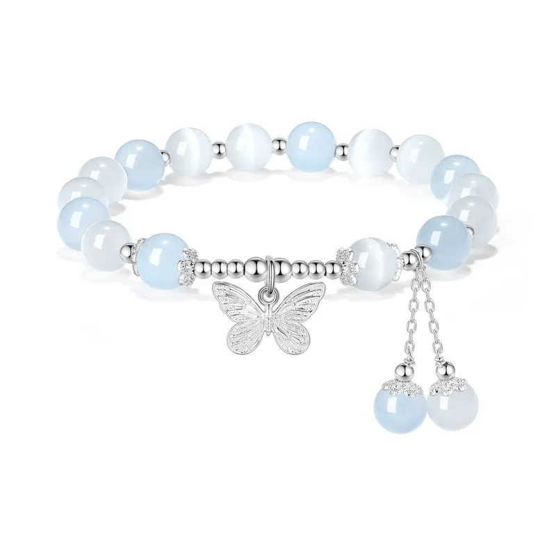 PUTUOSHANWENCHUANG Glass Cat Eye Jade Bracelets Unisex-0