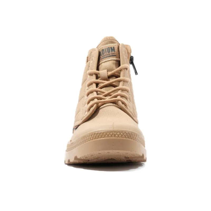 Palladium Pampa Anti Slip Wear Resistant High Top Casual Shoes Unisex Light Brown-3