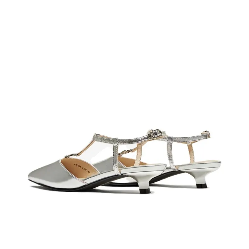 BASTO Slim Heel High Heels Low Heel Women's-7