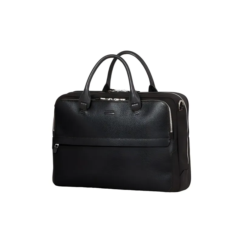 SAMSONITE Cow Leather Briefcases Handbags Men's Black-1