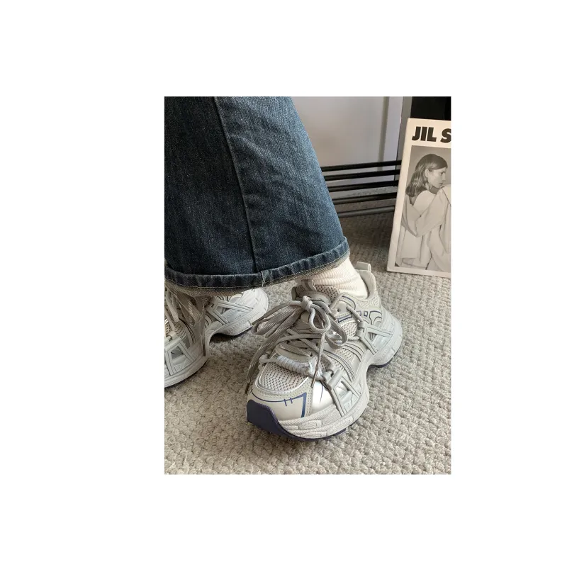 VICTORIA&VERA Slip Resistant, Abrasion Resistant, Breathable, Lightweight Low Top Chunky Sneakers Women's-2