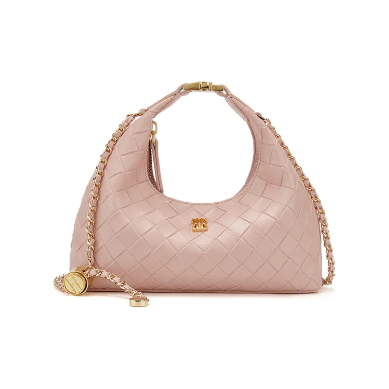ELLE Synthetic Leather Shoulder Bag, Crossbody Bag, Handbag Women's Black/White/Light Yellow/Pink-15