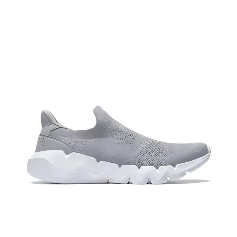 LiNing Abrasion Resistant Rebound Low Top Casual Shoes Men's Ultimate Gray-1