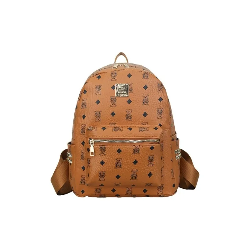 Single Warehouse PU Backpack Regular Women's Multicolor-12