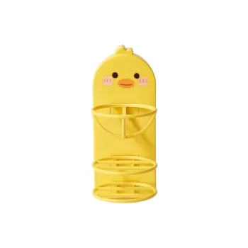 ZHENZI Yellow Duck Makeup Sponge Wall Mounted Storage Racks & Shelves