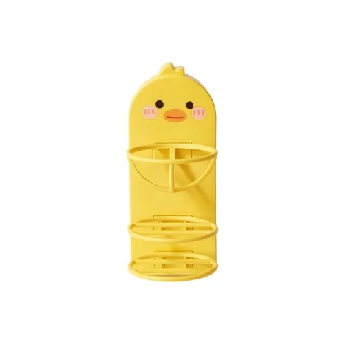 ZHENZI Yellow Duck Makeup Sponge Wall Mounted Storage Racks & Shelves