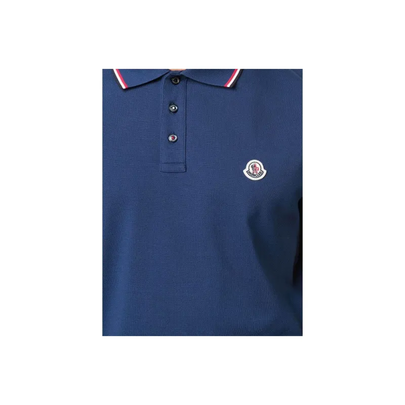 Moncler Logo patch Cotton piqué Polo Shirt-4