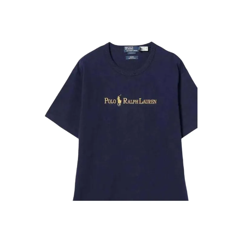 Polo Ralph Lauren For Beams Gold Logo Women'ss T Shirt Navy-1