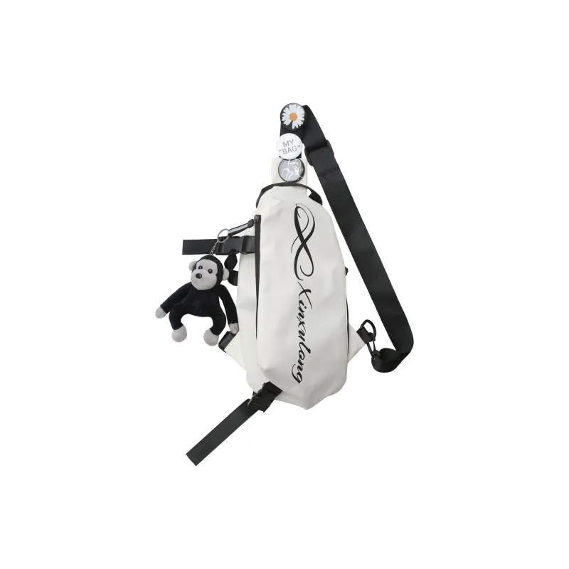 COLINS KEIRS Nylon Casual University Student Commute Sports Cycling Bag Sling Bag Regular Unisex White-1