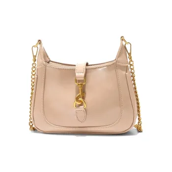 CLEVER& KETCH PU Shoulder Bag Women's Khaki/Ecru/Bordeaux Red/Black