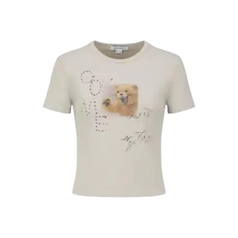URBAN REVIVO T Shirts Women's Khaki-0