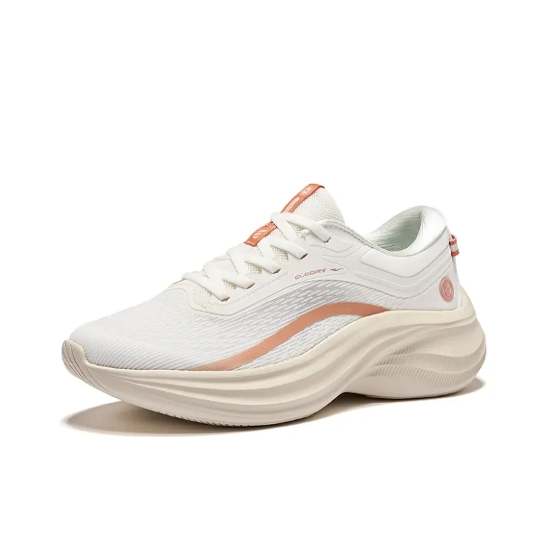 Erke Shock Absorbers Rebound Low Top City Commute Running Shoes Women's Microcrystal White-2