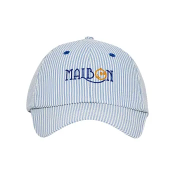 Malbon Golf Cotton Twill Baseball Caps Unisex Blue