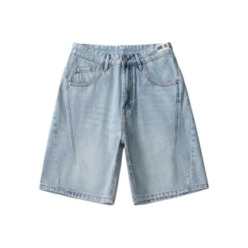 FCB ARCELONA Denim Shorts Unisex Light Blue