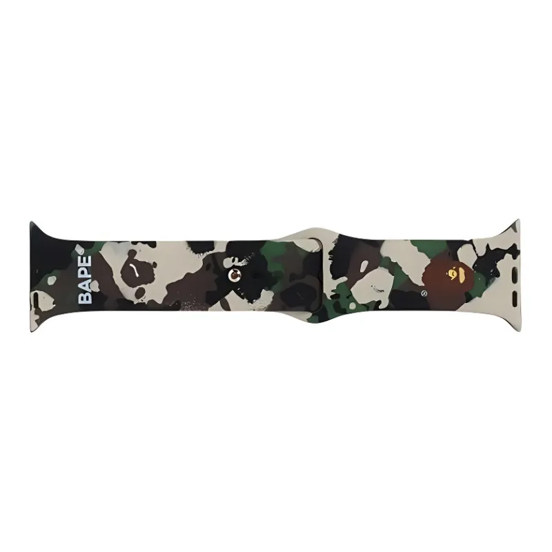 A BATHING APE Watch Band Apple Compatibility 45mm Silicone Material-3