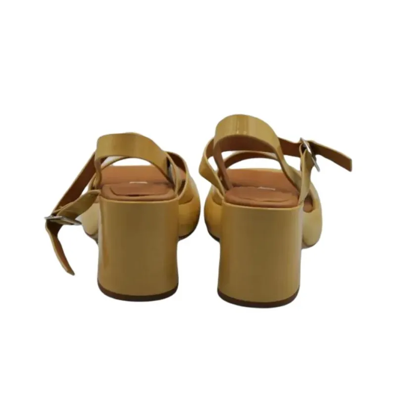 MIISTA One Strap Sandals Women's Beige-3