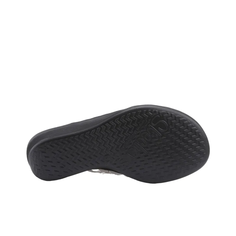 Skechers Foam Sole Quick Dry Slide Slippers Women's Black White-6