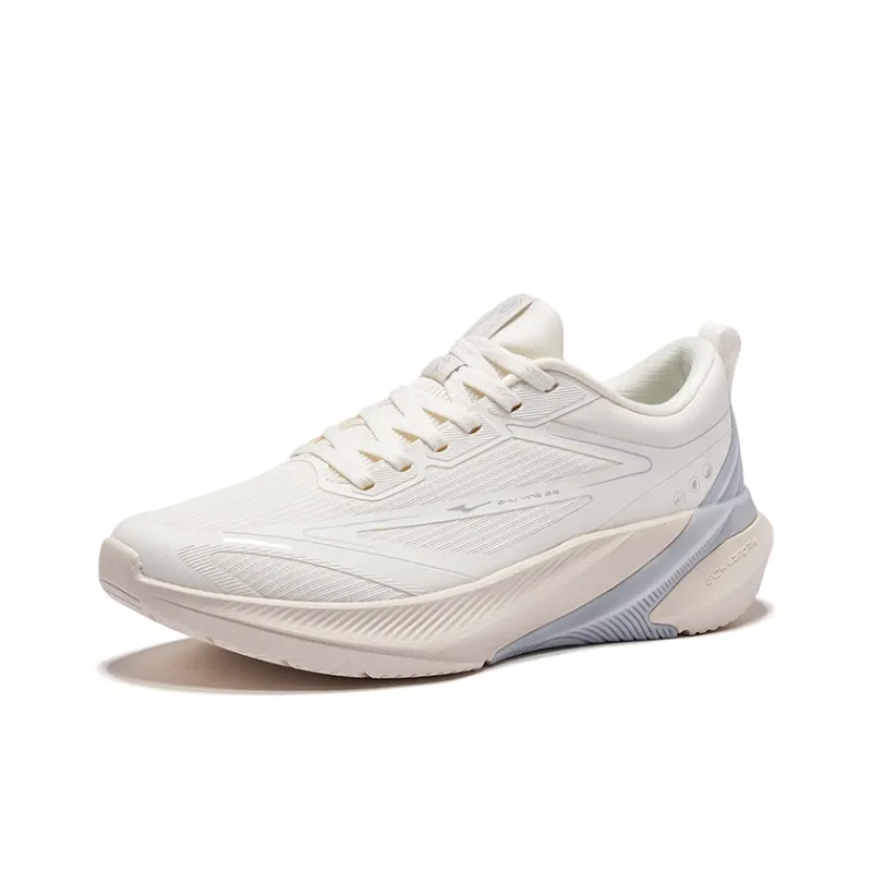 Erke Shock Absorbers Rebound Low Top City Commute Running Shoes Women's Microcrystal White Smoky Purple-2