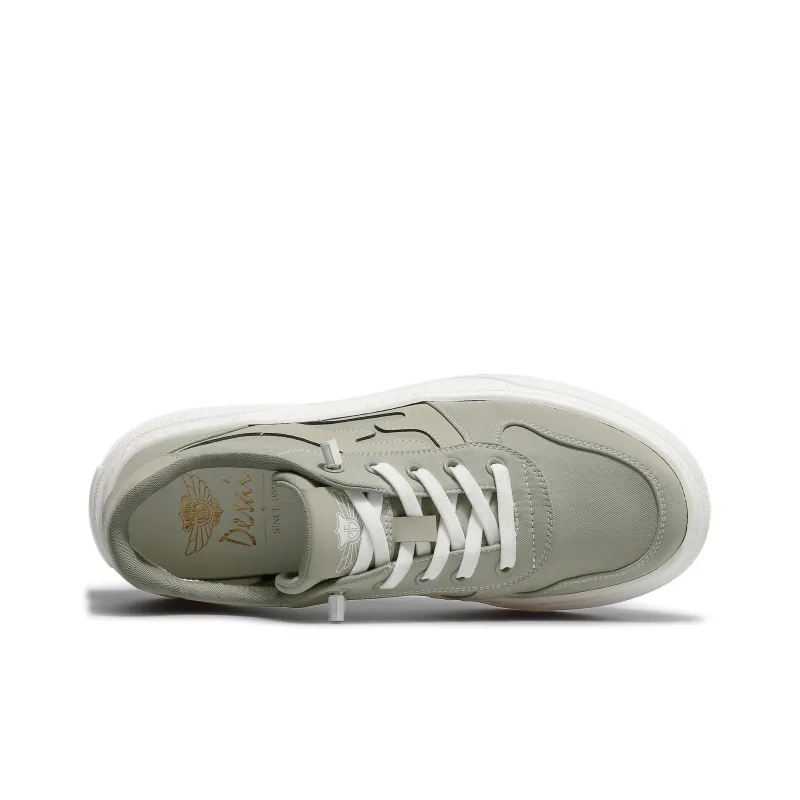 Desai Skateboard Shoes Men Low Top Gray, Khaki Green-7