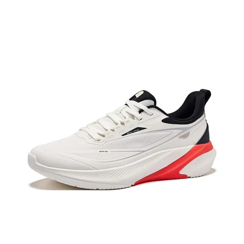 Erke Shock Absorbers Rebound Low Top City Commute Running Shoes Men's Microcrystal White Jet Black-2
