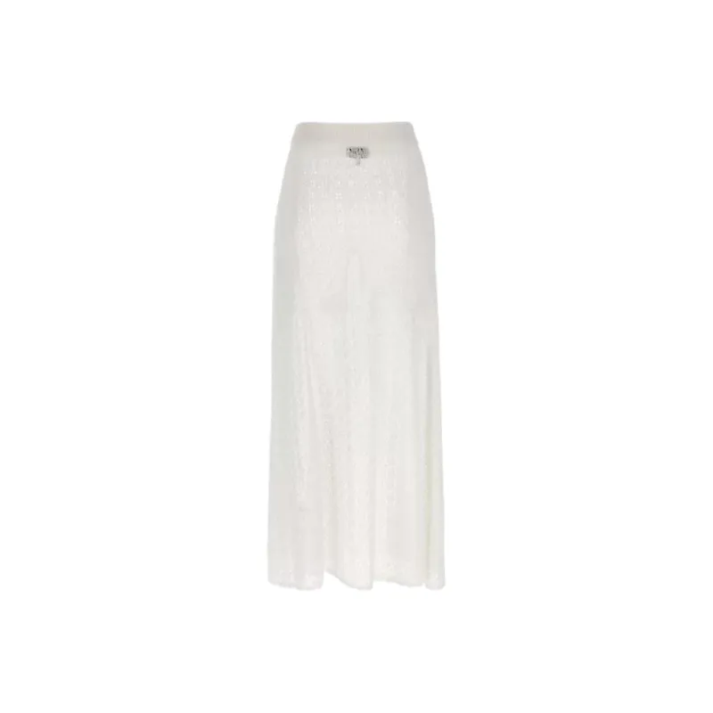 GANNI Casual Long Skirt Women's White-1