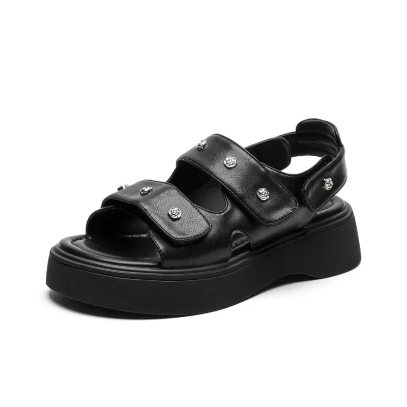 DAPHNE Beach Sandals Women's Black/Ecru-0