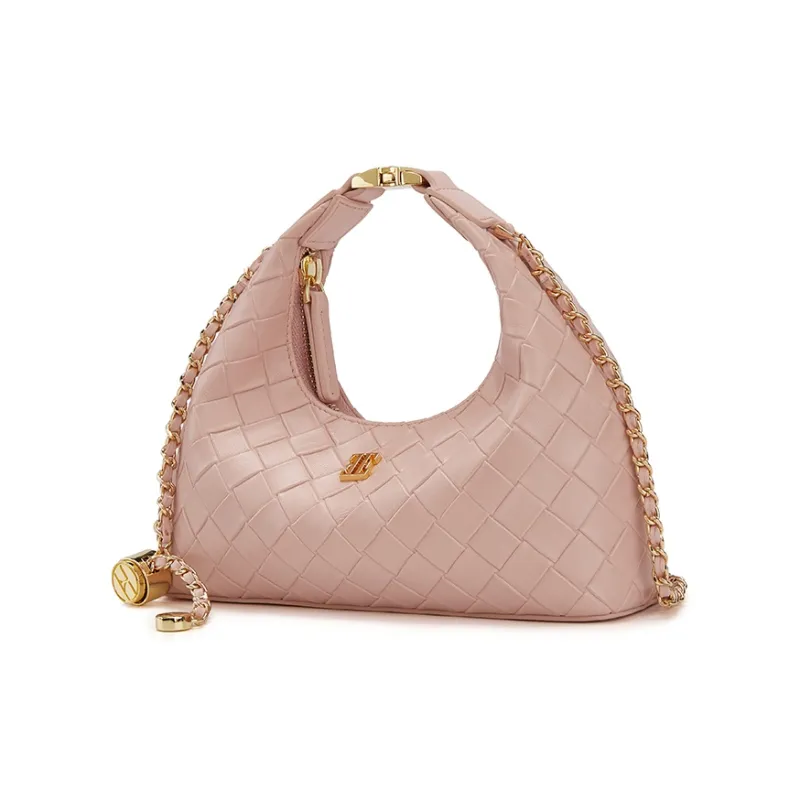 ELLE Synthetic Leather Shoulder Bag, Crossbody Bag, Handbag Women's Black/White/Light Yellow/Pink-16