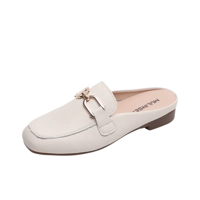 Mulinsen Stitching Metal Abrasion Resistant Closed Toe Slippers Women's-0