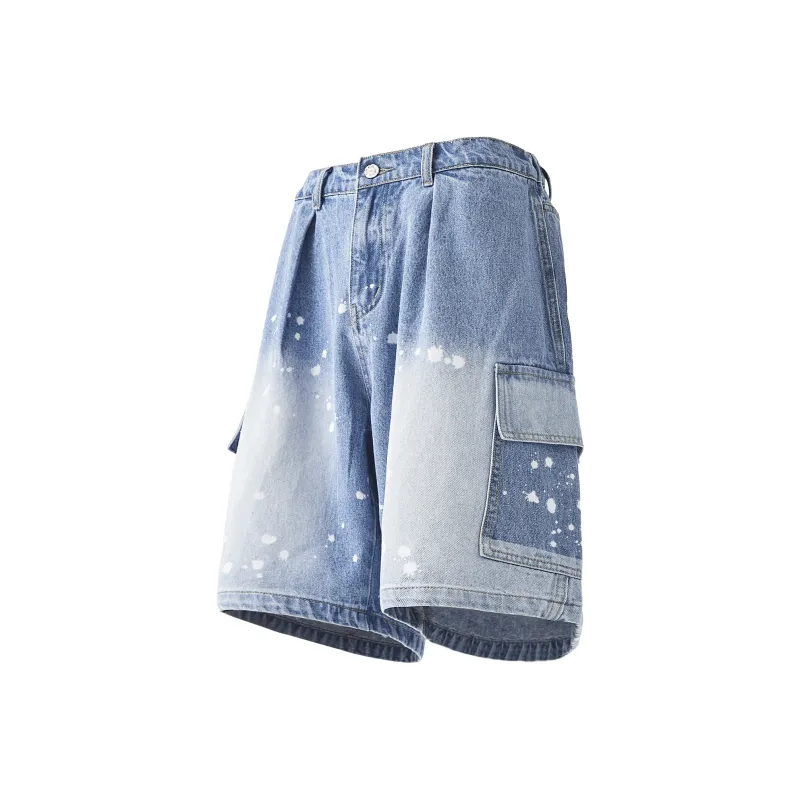 SCRM Denim Shorts Unisex Blue-0