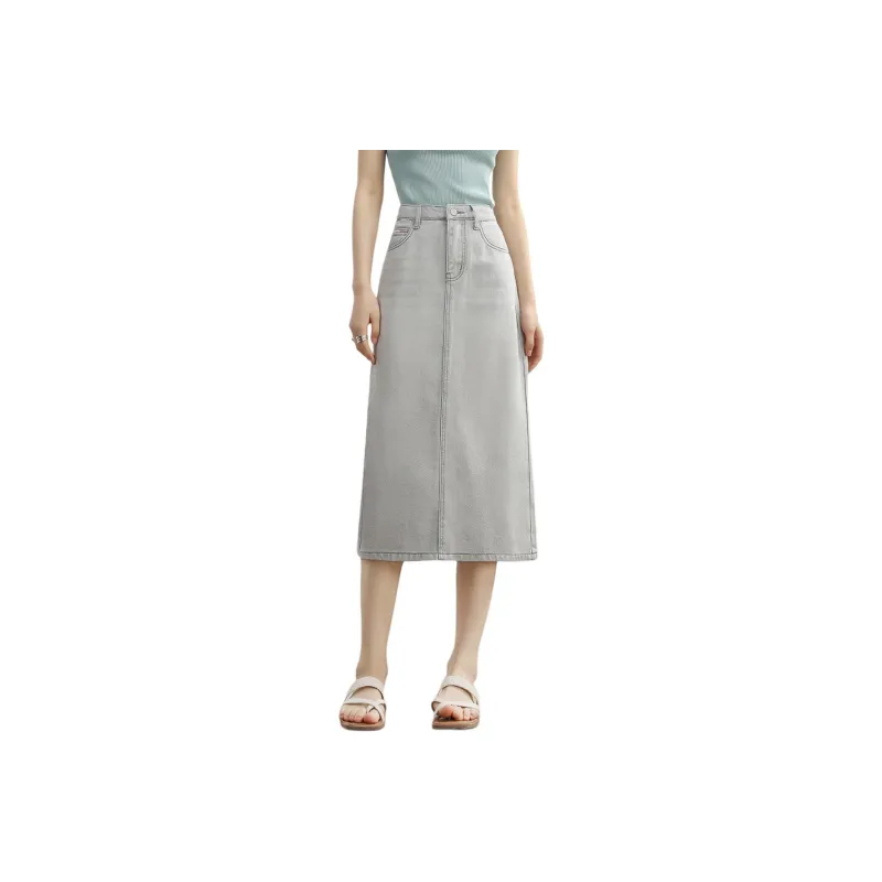 HIPPIEMISS Denim Long Skirt Women's-0