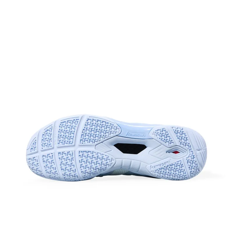 Kawasaki Cushioning Coverage Low Top Badminton Shoes Unisex White Rainbow-10