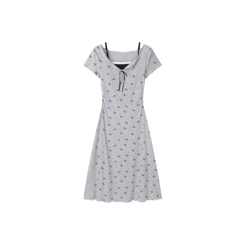 GUOZHEN Short Sleeved Dress Women's-4