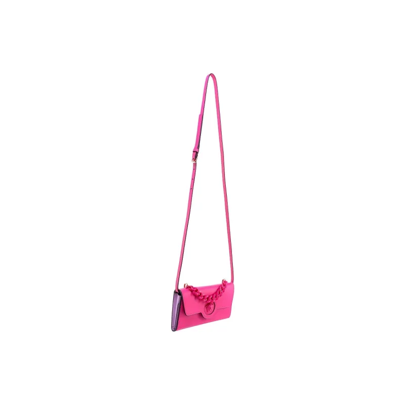 VERSACE Leather Portable Crossbody Bag Shoulder Bag Women's Pink-2