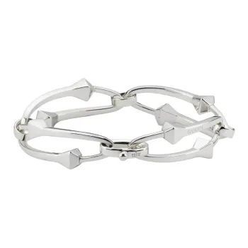 GUCCI 925 Sterling Silver Bracelets Unisex Silver