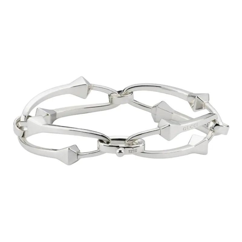 GUCCI 925 Sterling Silver Bracelets Unisex Silver-0