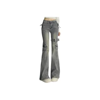 MGXEK Jeans Unisex Vintage Blue