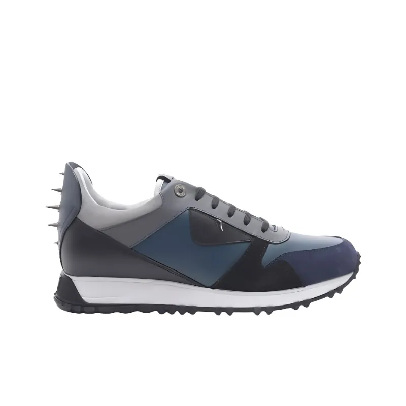 FENDI Monster Low Top Casual Shoes Men's Blue-1