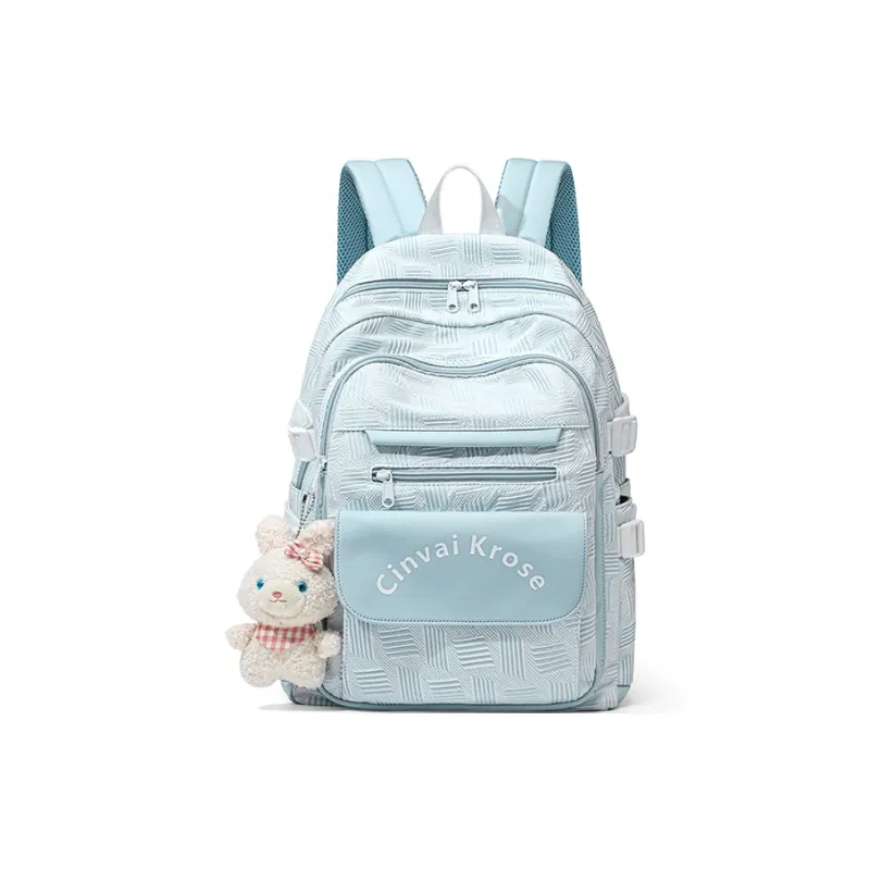 CinvaiKrose Fabric Backpack Travel Bag Tubas Women's Light Purple/Light Blue-5