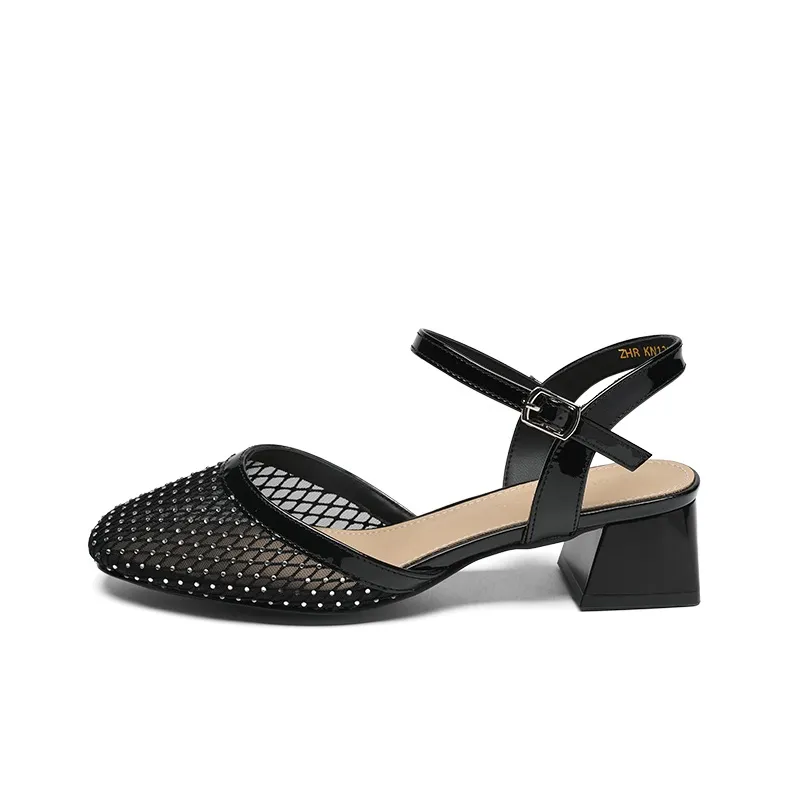 ZHR Chunky Heel High Heels Women's-0
