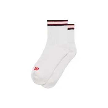Wilson Quarter Length Sock Mid Calf Socks Unisex 1 Pack White