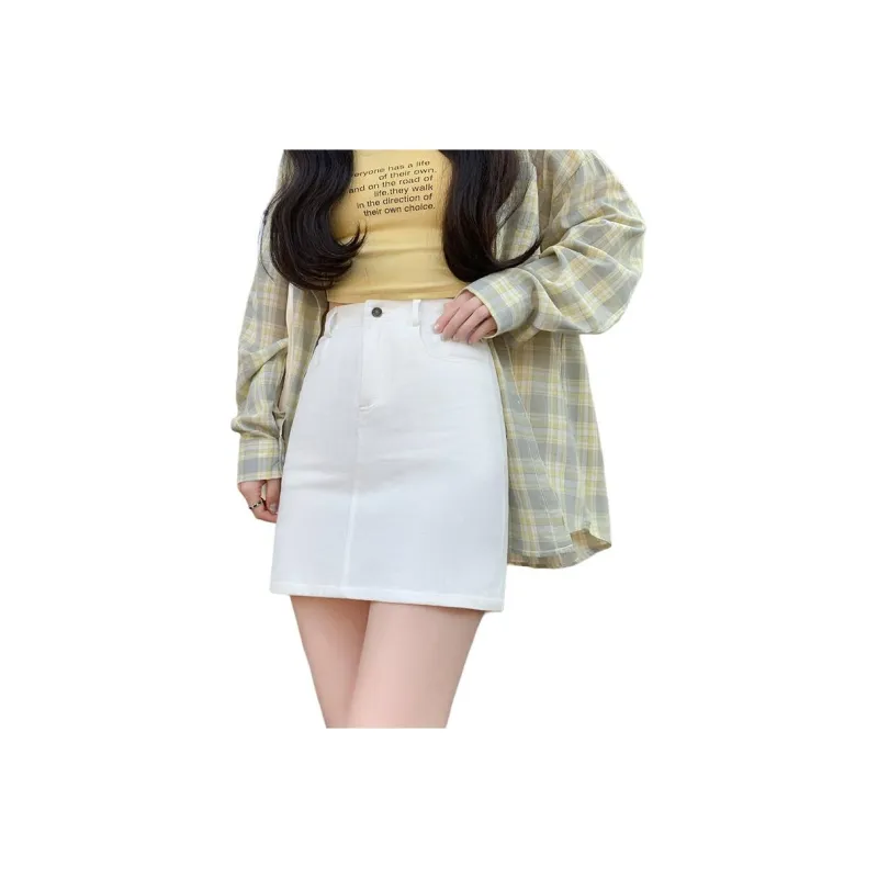 Hao Zhilang Denim Short Skirts Women's-2
