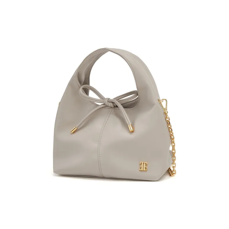 ELLE Synthetic Leather Handbag Trumpets Women's Pink/Light Gray/Light Yellow-4
