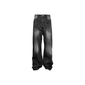 PAINT STAIN Jeans Men Black [high Quality]