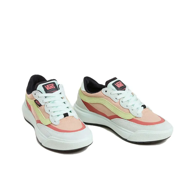 Vans Anti Slip Wear Resistant Low Top Skateboard Shoes Unisex White Orange-2