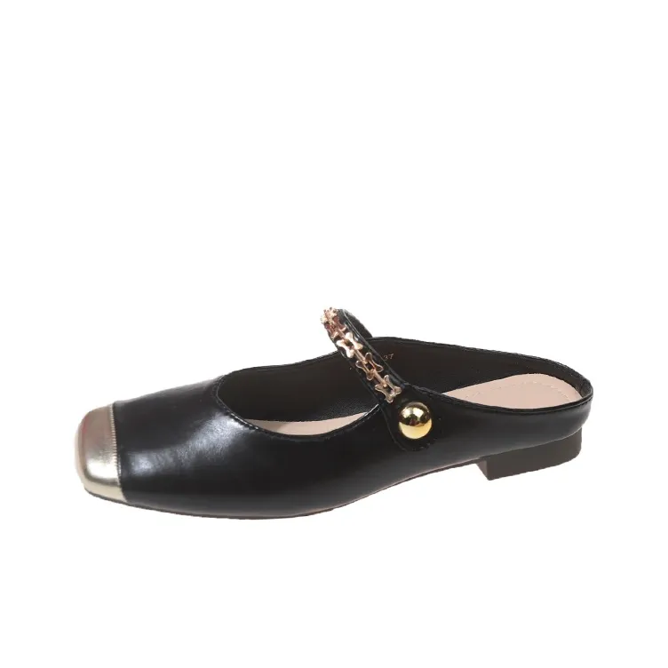 WUJI Rubber Sole Metal Abrasion Resistant Slip Resistant Closed Toe Slippers Women's-0