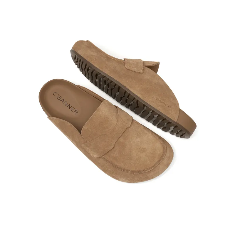C°BANNER Slip Resistant Closed Toe Slippers Men's Beige Yellow-3