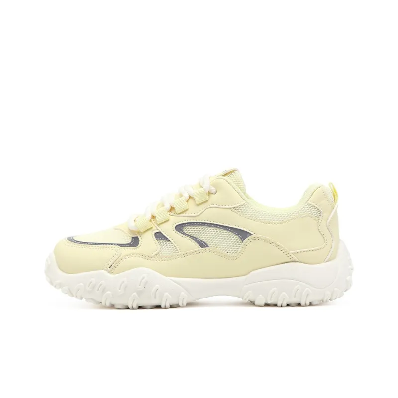 RENBEN Breathable And Lightweight Low Top Casual Shoes Women's Yellow-0